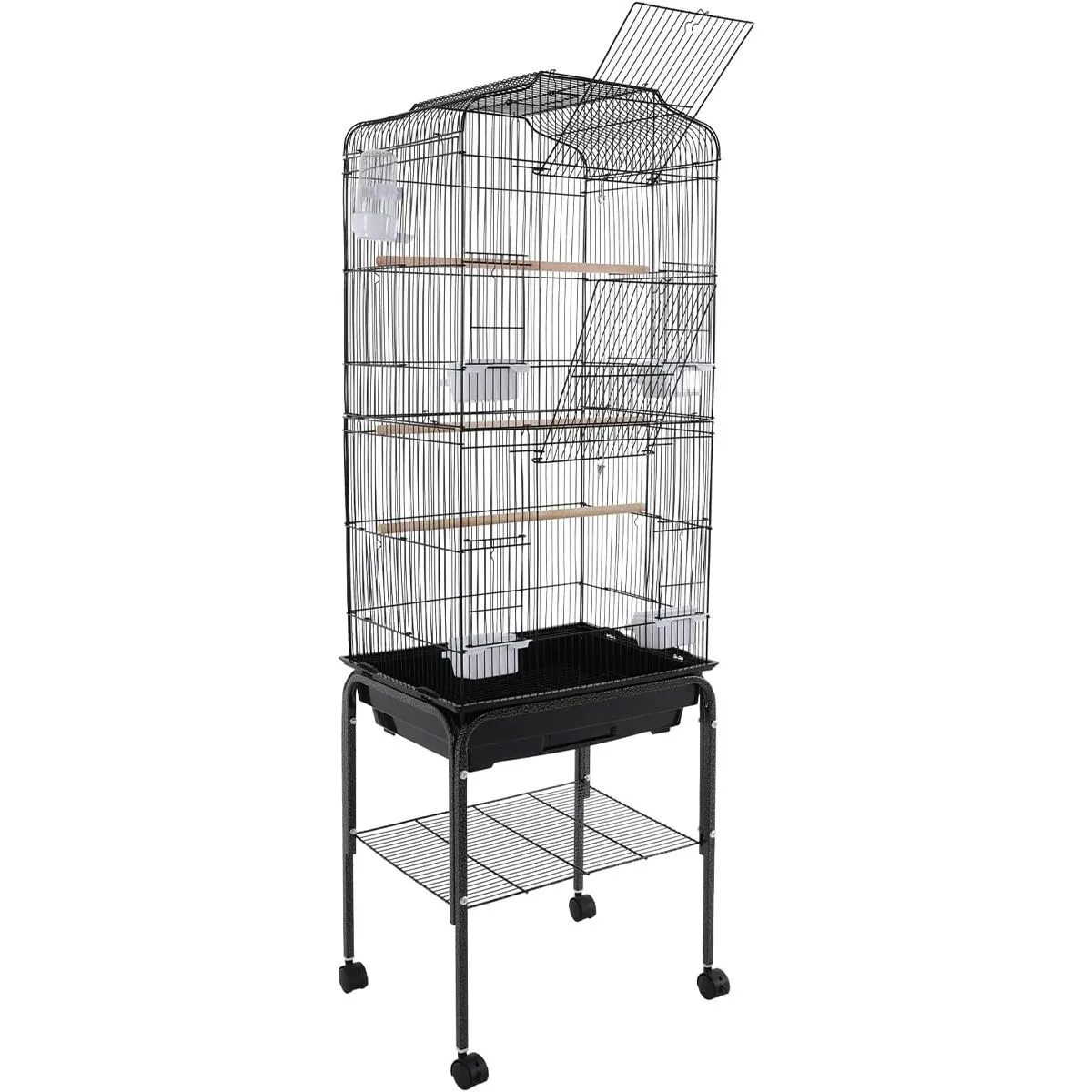 Cobbelux - Pet Parrot Cage with Food Bowl, Perch, Feeder