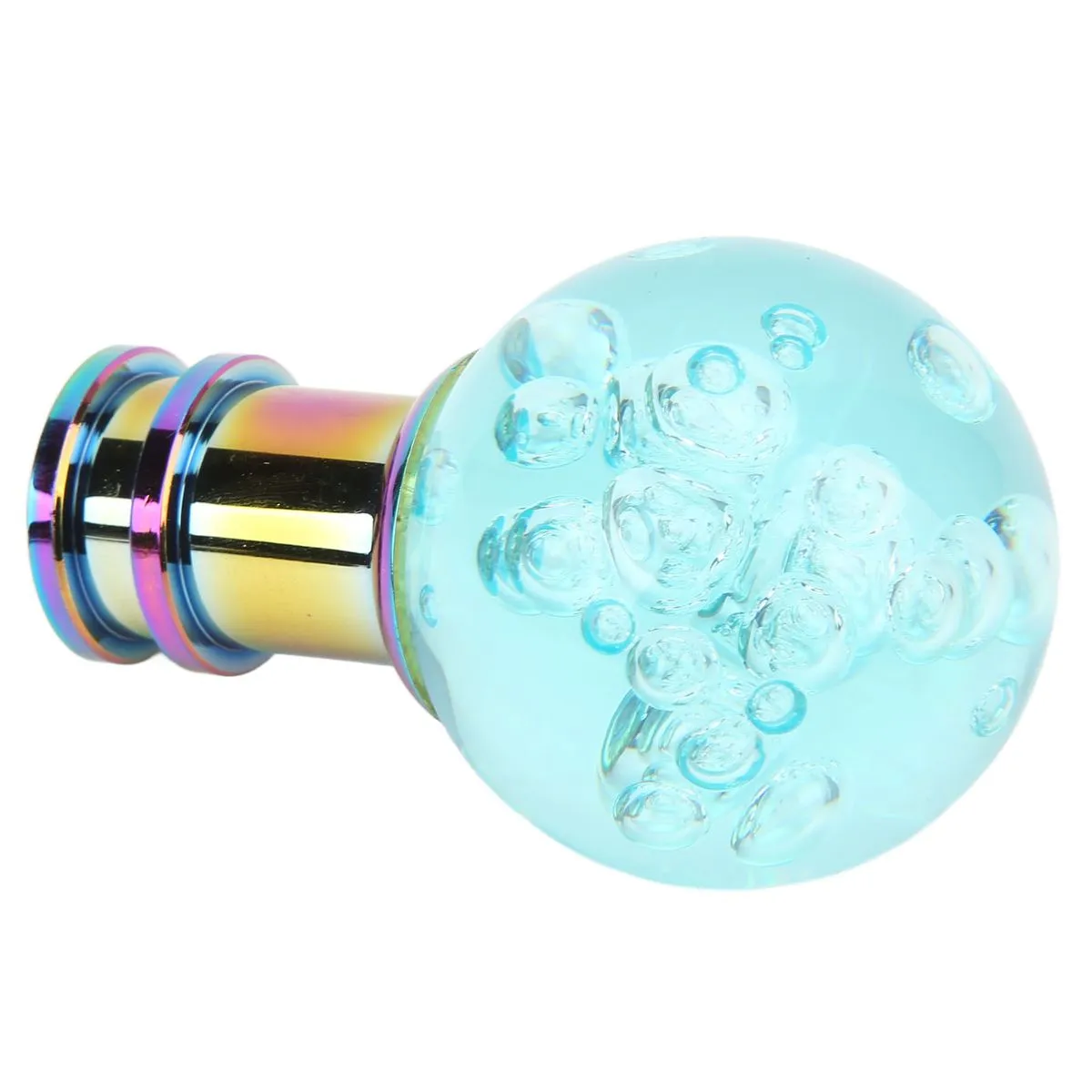 Acrylic Shifter Head Gear Shift Knob with Adapters Light Blue