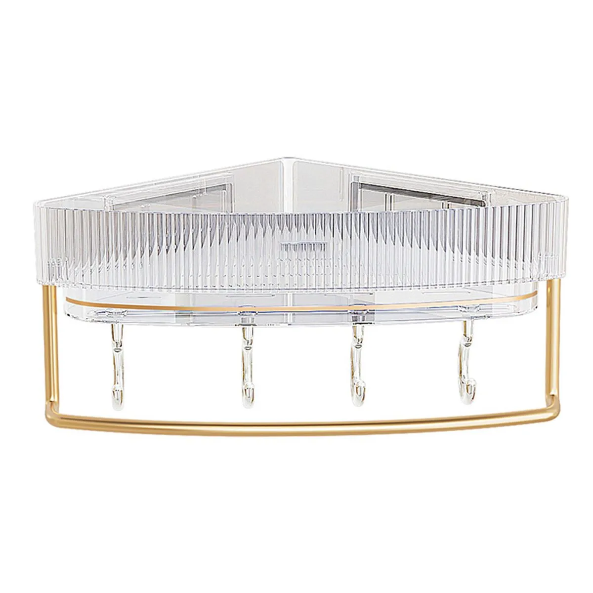Wall Mount Corner Floating Shelf No Punch Bathroom Storage