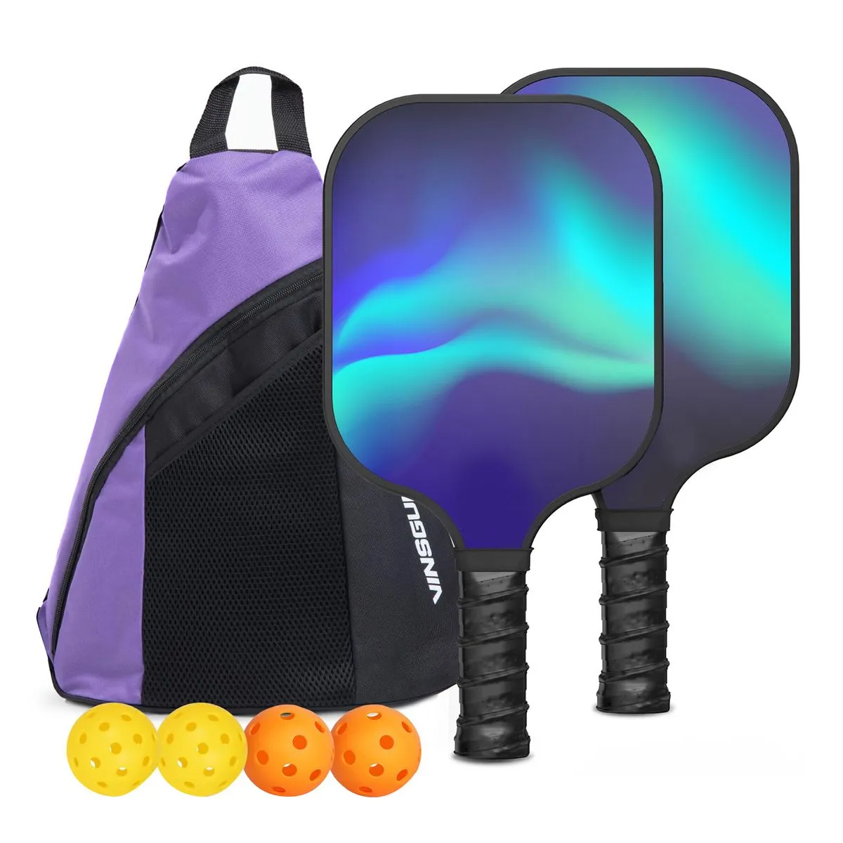 Pickleball Paddles Set of 2 Lightweight 7.23OZ Fiberglass