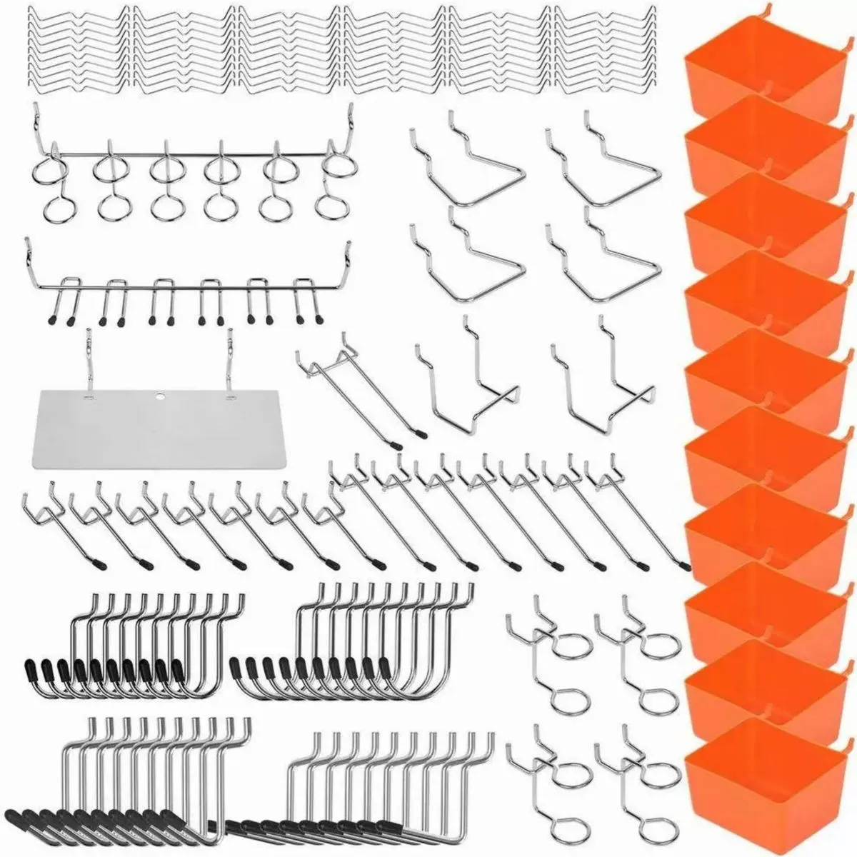 Pegboard Hooks - 228 Pegboard Accessories With Metal Hook Sets