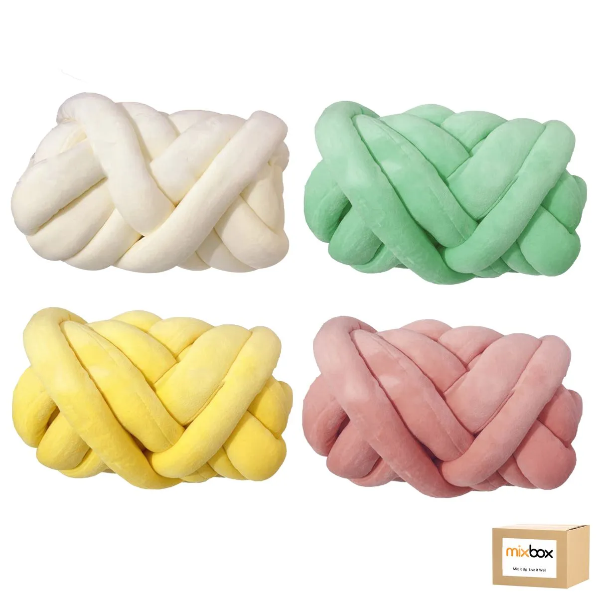 Mix Box Baby Cot Braided Crib Bumper Cot Bed Protector Kit-4 Pack,each3.5m
