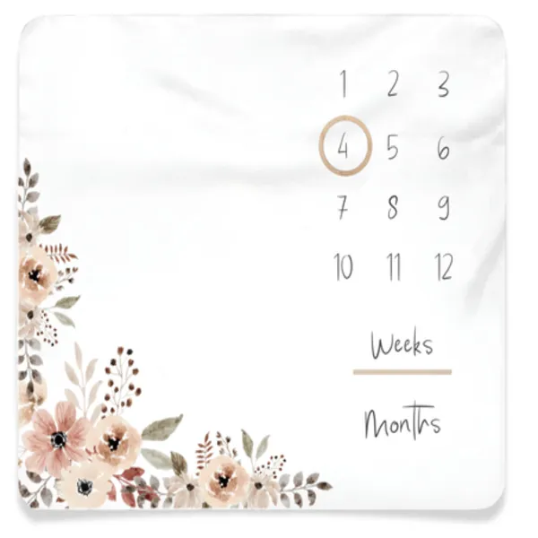Echo Baby Milestone Blanket - Bloom