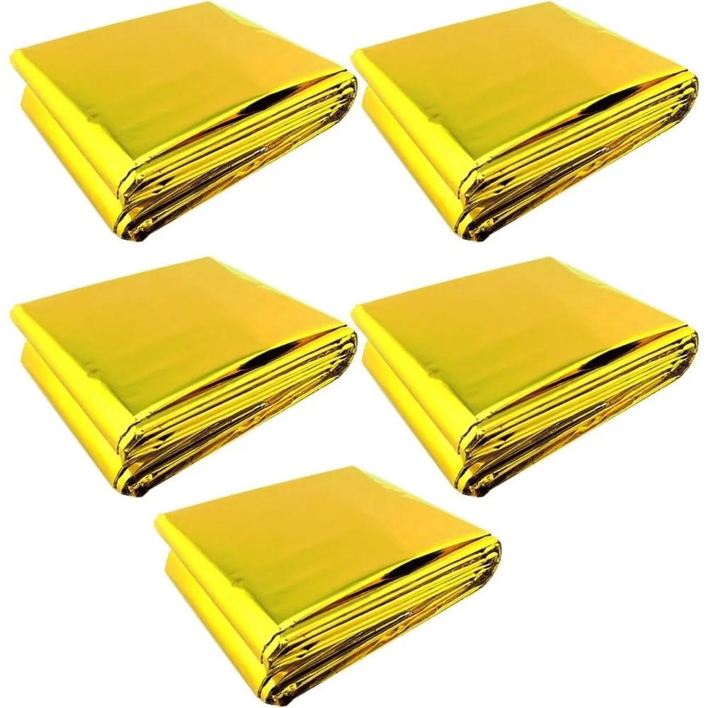 Outdoor Emergency First Aid Thermal Insulation Sunscreen Blanket-5PCS