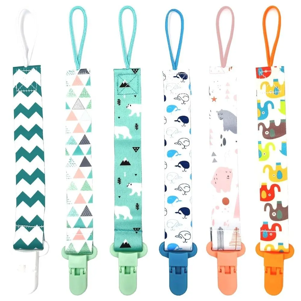 Set 6 Baby Pacifier Holder Clip - Pacifier Clip Fits For Most Pacifiers