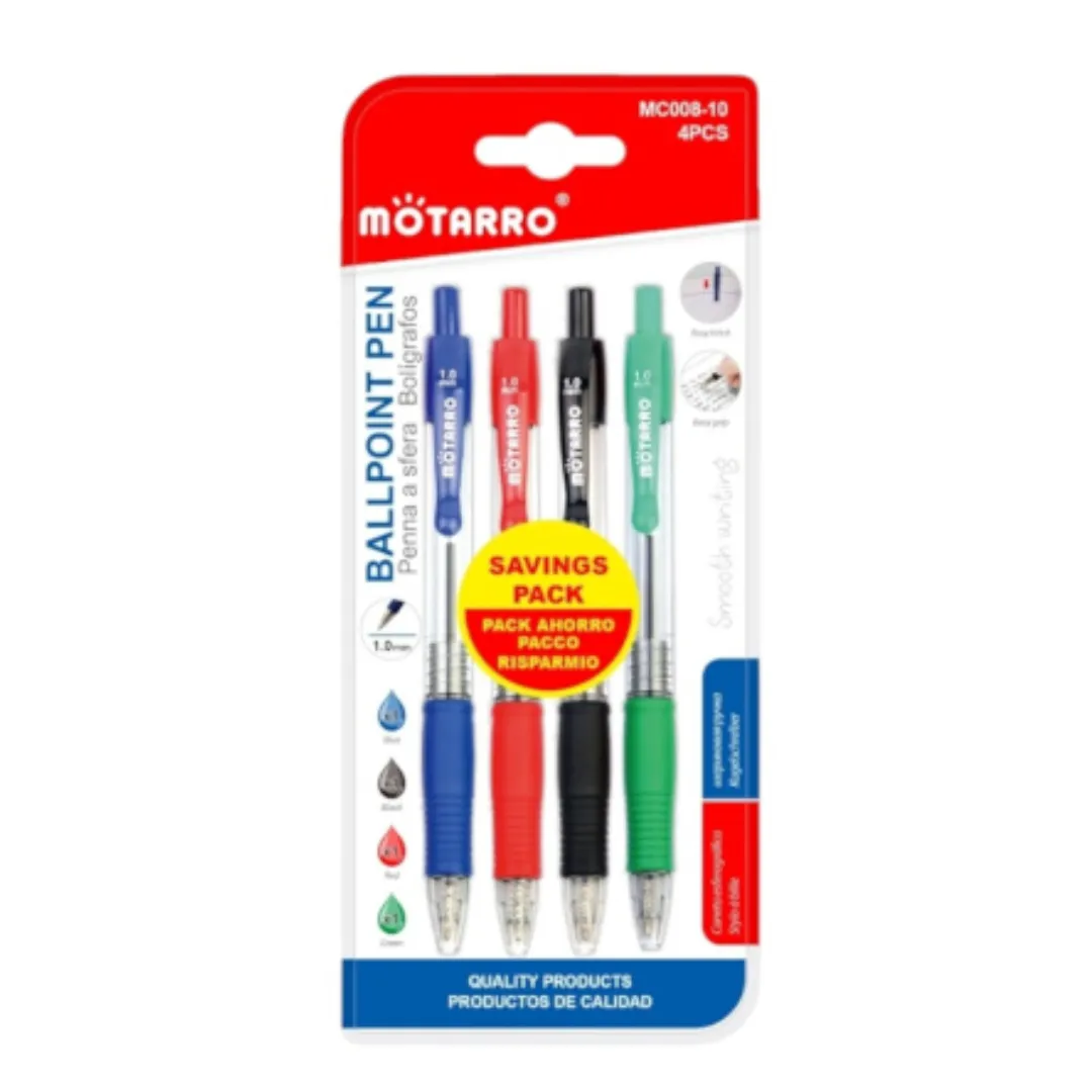 Motarro Ballpoint Pen 1.0mm - 4PCS