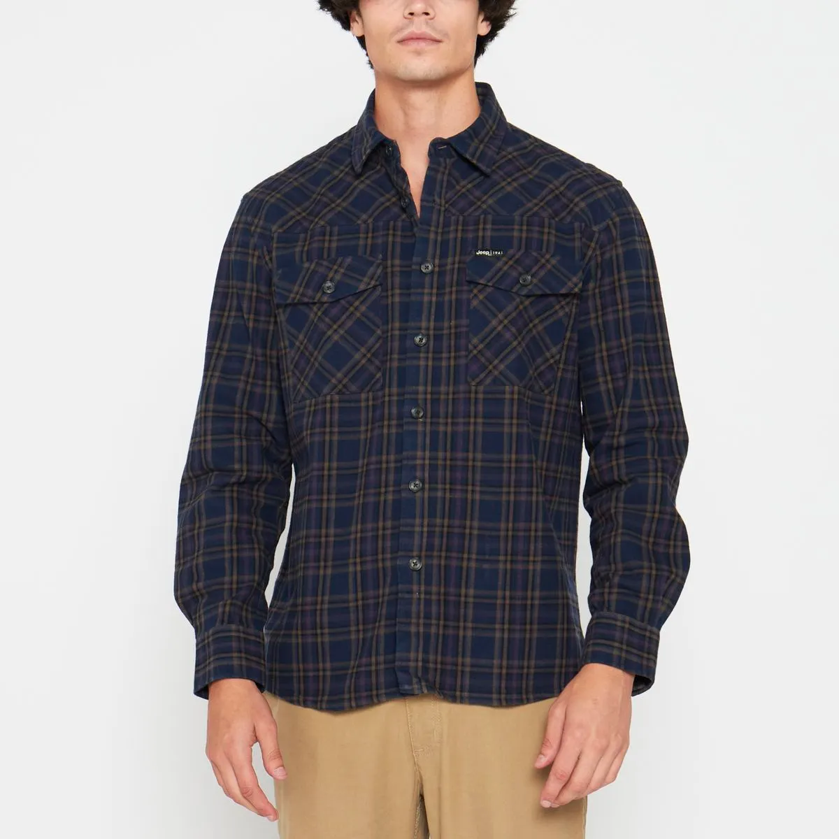 Jeep Long Sleeve Flannel Check Shirt