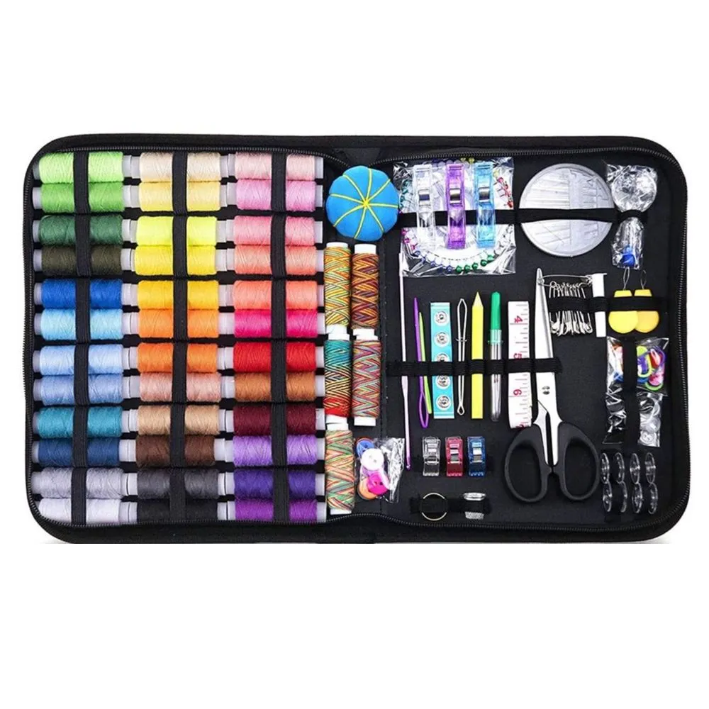 Sewing Supplies Kit with Needle and Thread Spool 200pc (150m Threads)