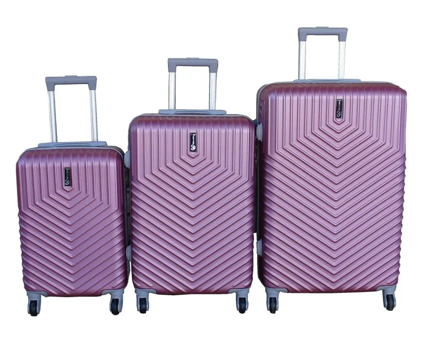 3-Piece Travel Luggage Suitcase Bag Set-Stylish, and Convenient-Pink