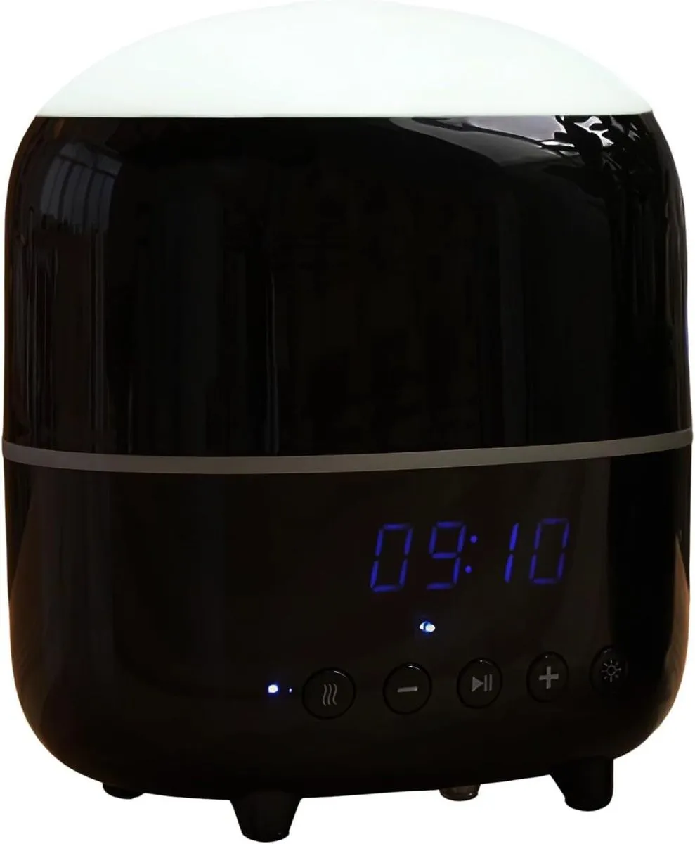 Essential Oil Diffuser with Wireless Speaker and Clock, Multifunction