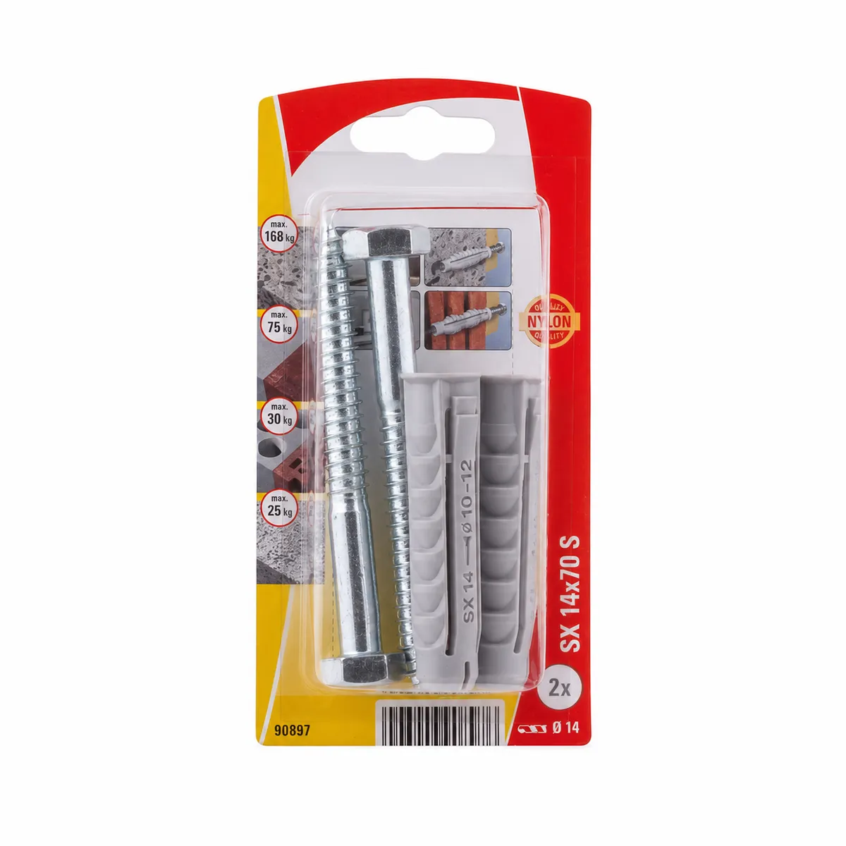 Expansion Plug With Screw SX 14x70 S - 2 Pack 90897