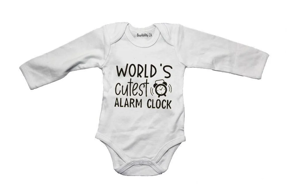 World's Cutest Alarm Clock - Long Sleeve - Baby Grow