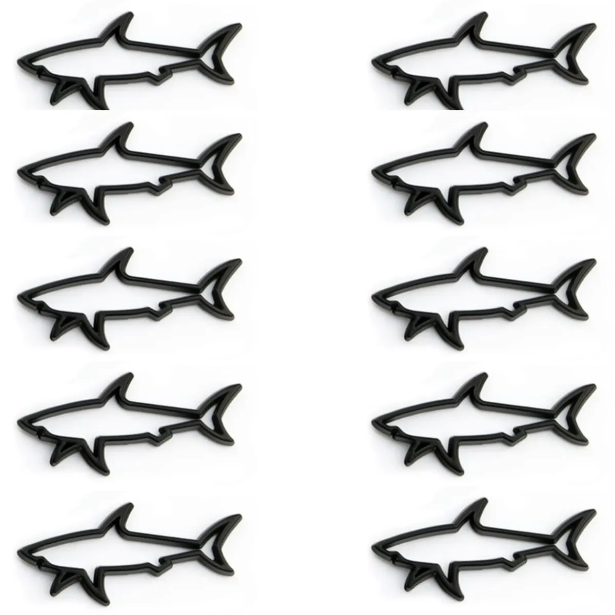 SH-Shark-001-X10, Sharks Badge - Black