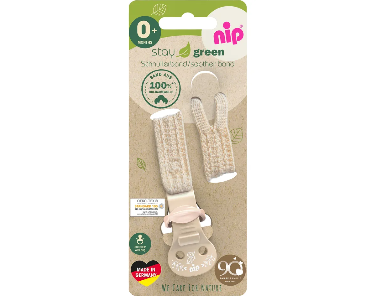 Nip Stay Green Soother Band - Brown
