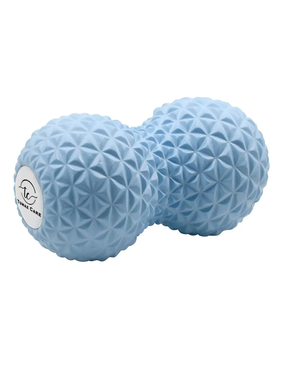 Tumaz Care PB022 Peanut Massage Ball for Deep Tissue and Muscle Knots - Blue