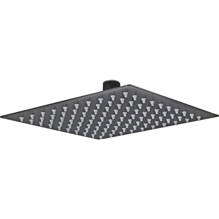 VETTELI Ultrathin Square 200x200mm Stainless Steel Shower Head - MATT BLACK