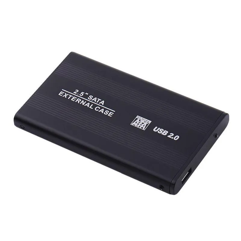 KT&SA 2.5Inch USB2.0 SATA Hard Drive Enclosure Laptop HDD External Case - Black