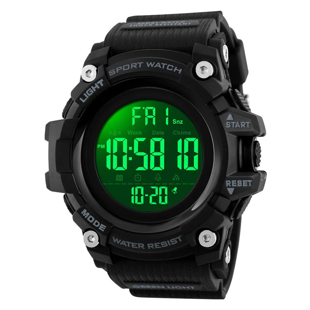 Digital Sports Watch 50m Waterproof Alarm, Electronic Luminous Calendar