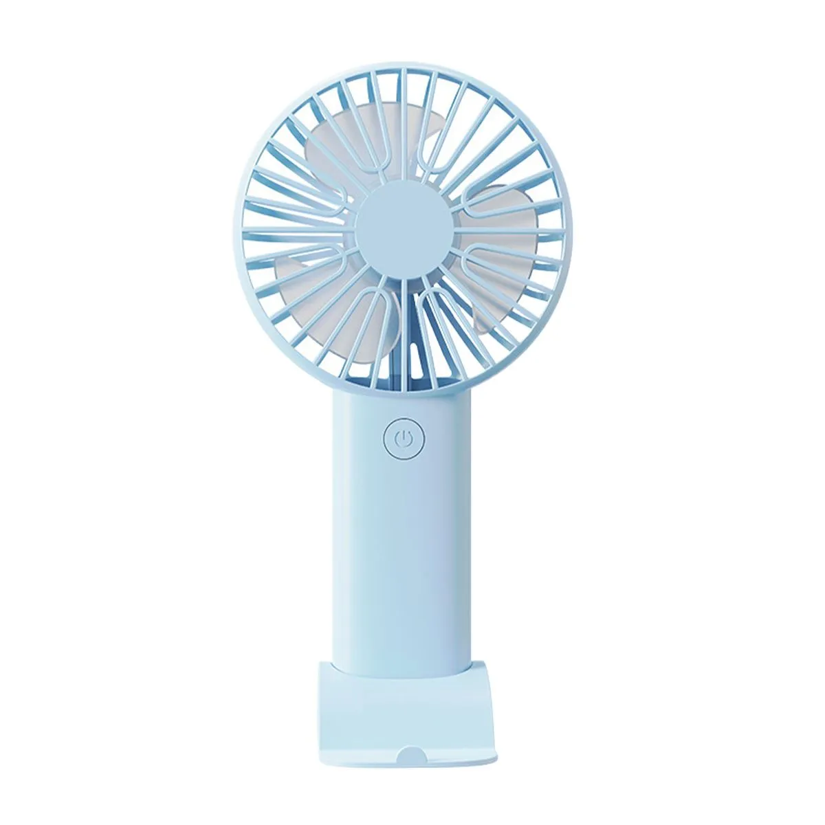 Portable Handheld Fan Small Cooling USB Rechargeable Mute Handheld Fan - Blue