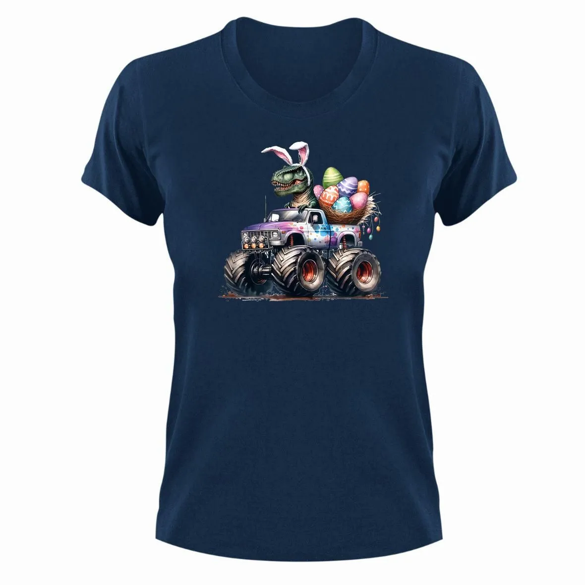 Monster Truck 6 T-Shirt Gift Navy for Christmas Birthday Easter