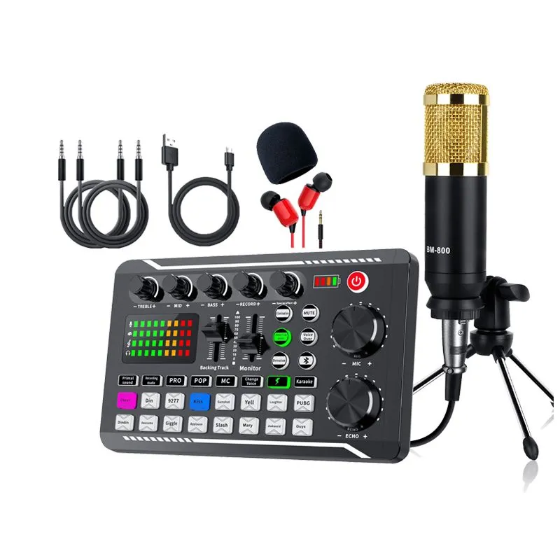 IPSTYLE DJ Equipment Microphone Sound Card Console Studio Sound Card Kit
