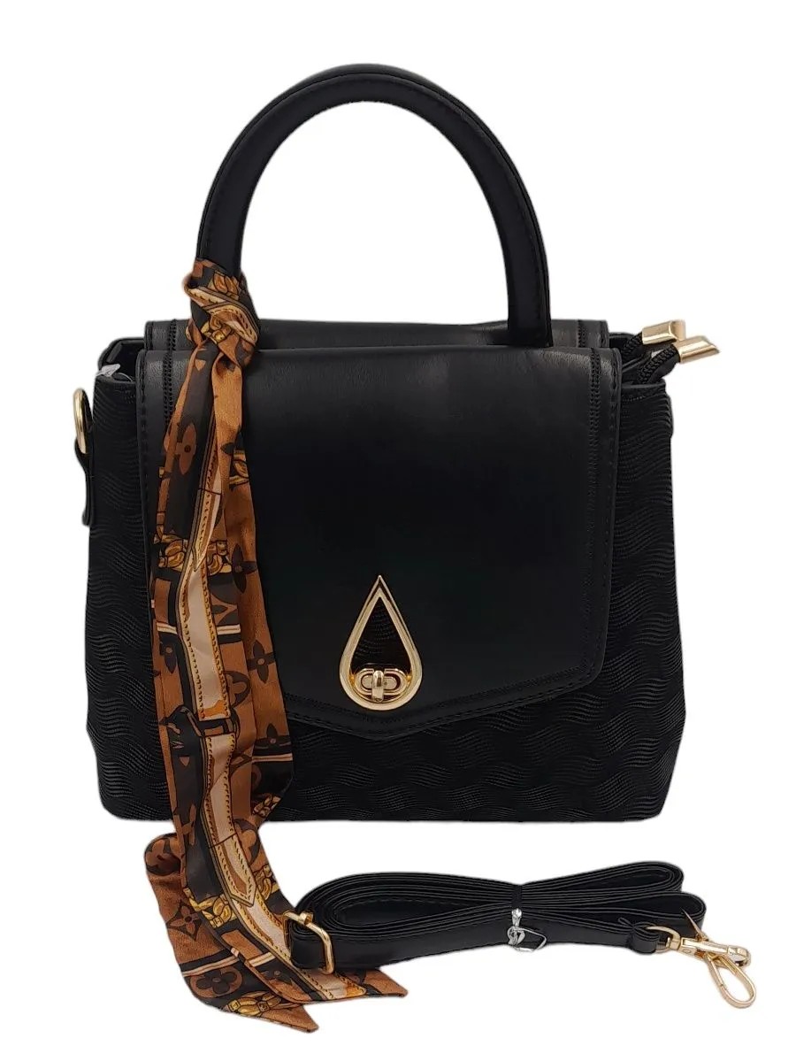 Top-Handle Everyday Satchel Handbags for Women Tote Bags with Strap - Black