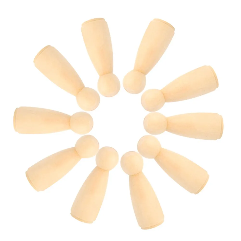 Wooden DIY Painting Dolls 65mm Kids Craft