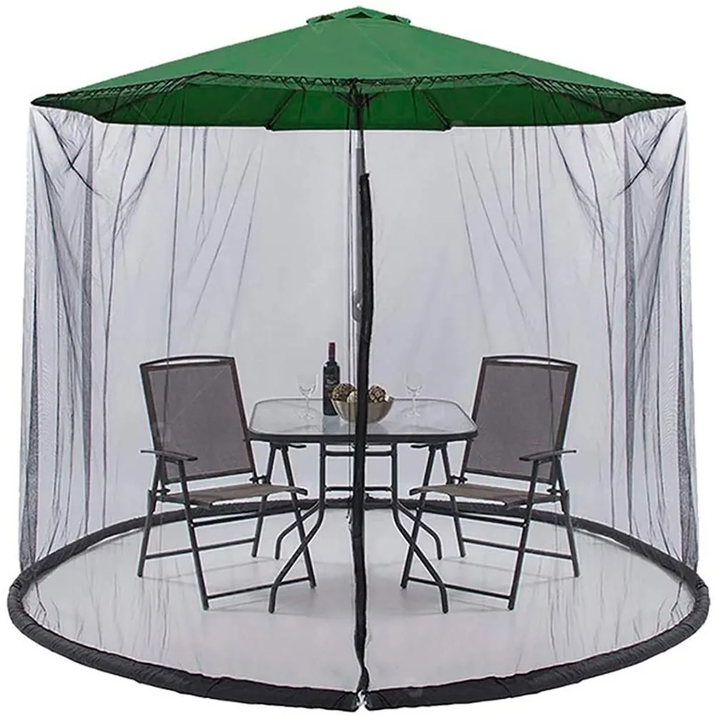 Black Mosquito Net For Umbrella 300x230CM
