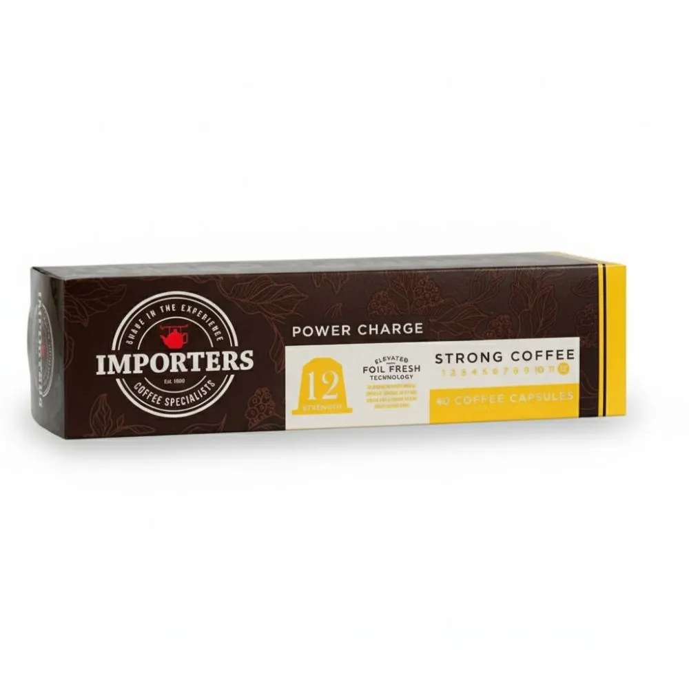 Importers Power Charge - 40 Aluminium Nespresso Compatible Coffee Capsules