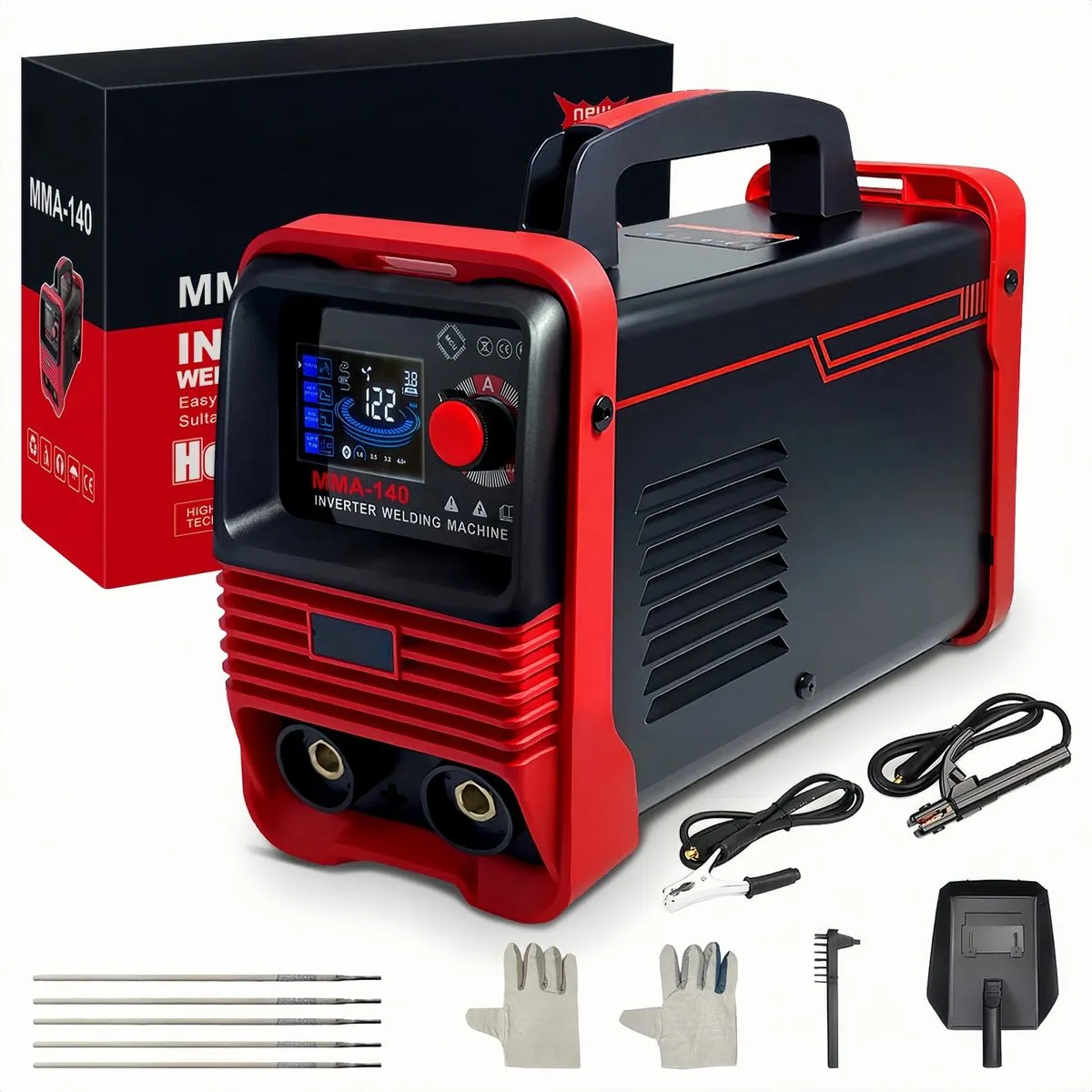Mini Welding Machine Large LED Digital Display IGBT Inverter 220V