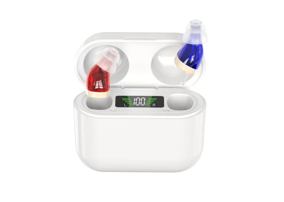Audio Amplifier For Elderly People With Digital Display Charging Case