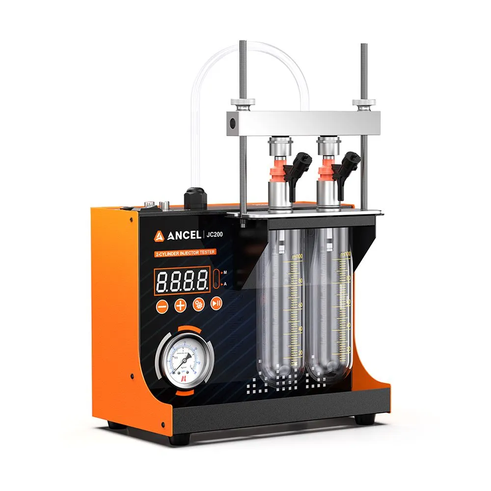 ANCEL 12V Car Fuel Injector Tester 2-Cylinder Spray Nozzle Cleaning Machine