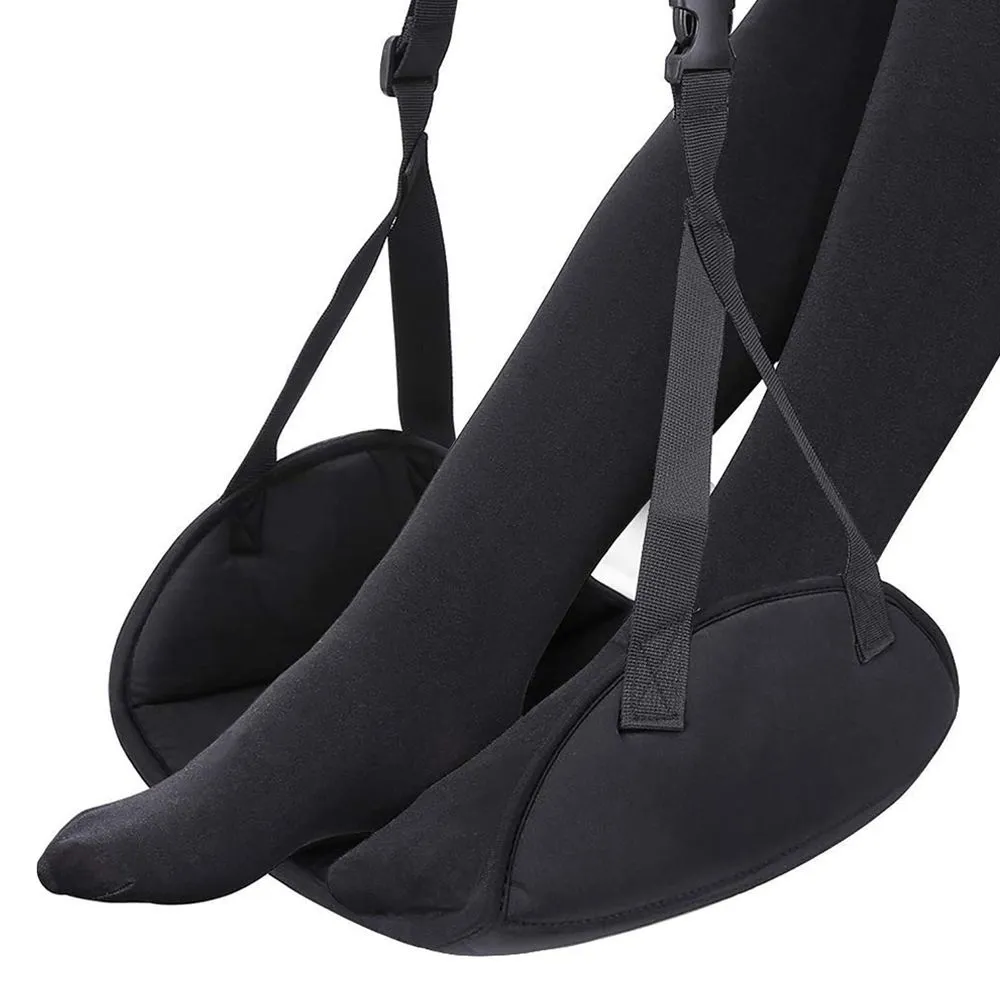 BezosMax Airplane Foot Hammock, Portable Plane Footrest Premium Memory Foam
