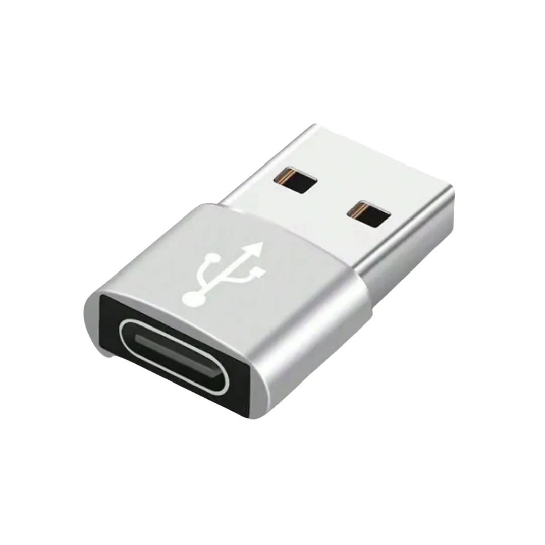 USB Male to Type C Female Converter - Grey