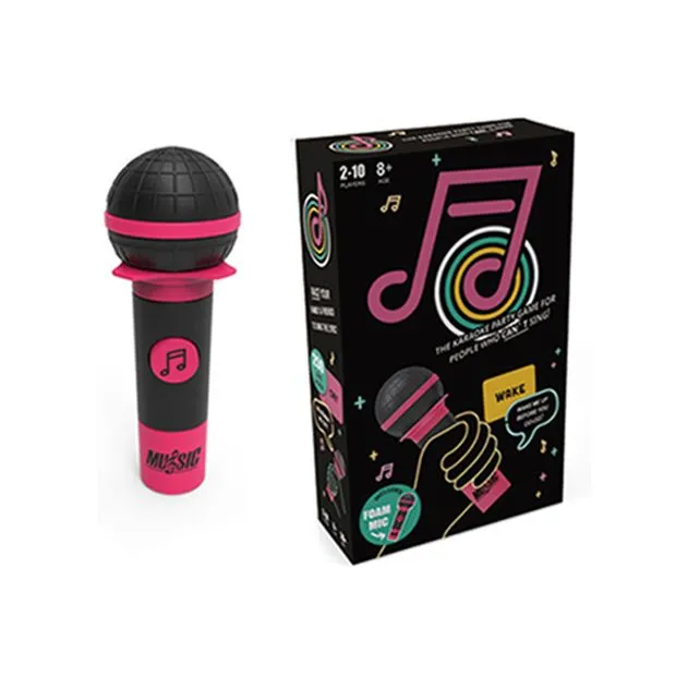 ATG Mic Karaoke Party Game - 2-10 Players - With 250 Song Lyrics