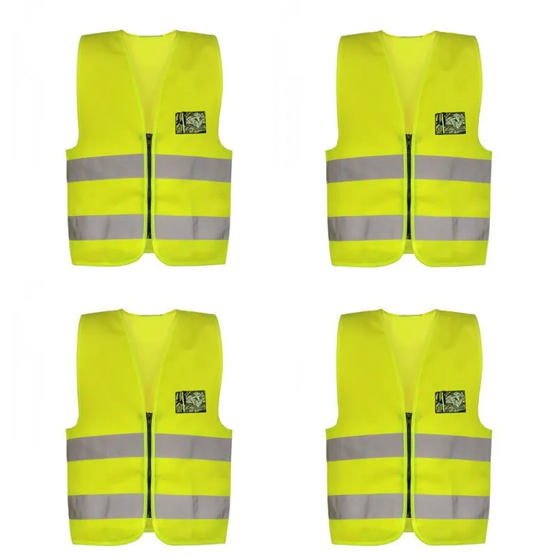 4 Set Of Reflective Safety Vest-Large