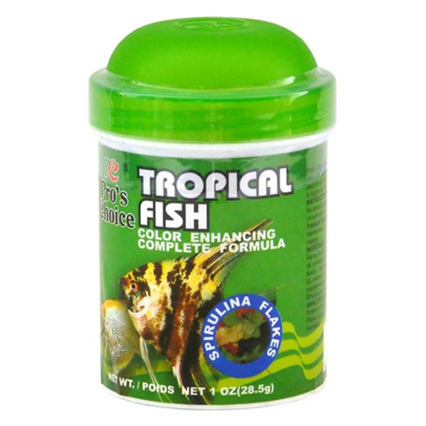 Pro's Choice Tropical Spirulina Flakes 28.5g - Premium Fish Food
