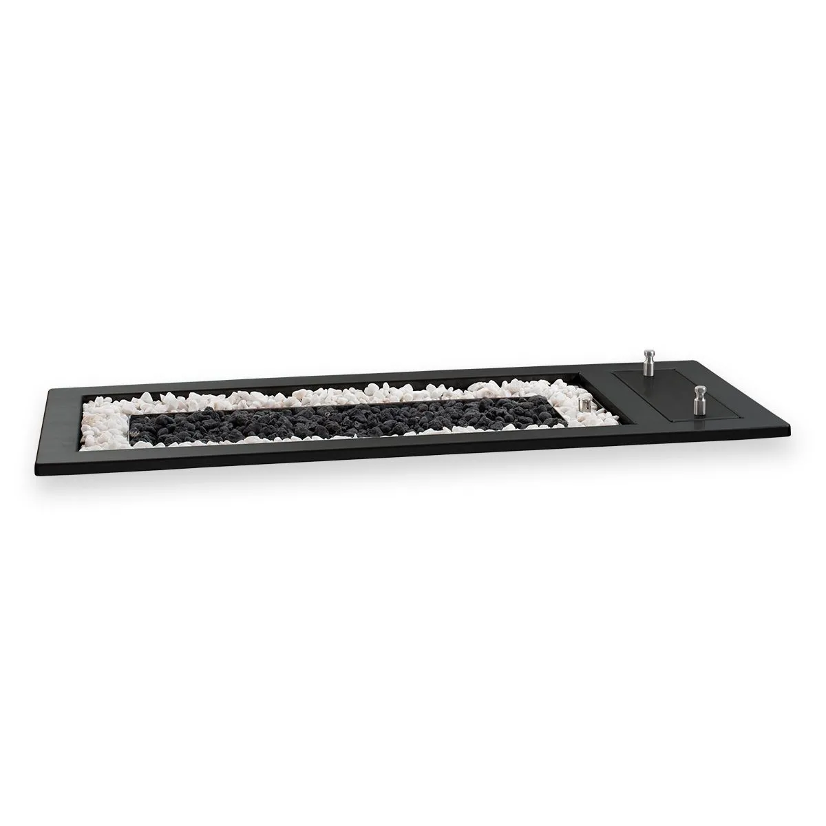 Drop-in 1000 Gas Fireplace - Black, Silver