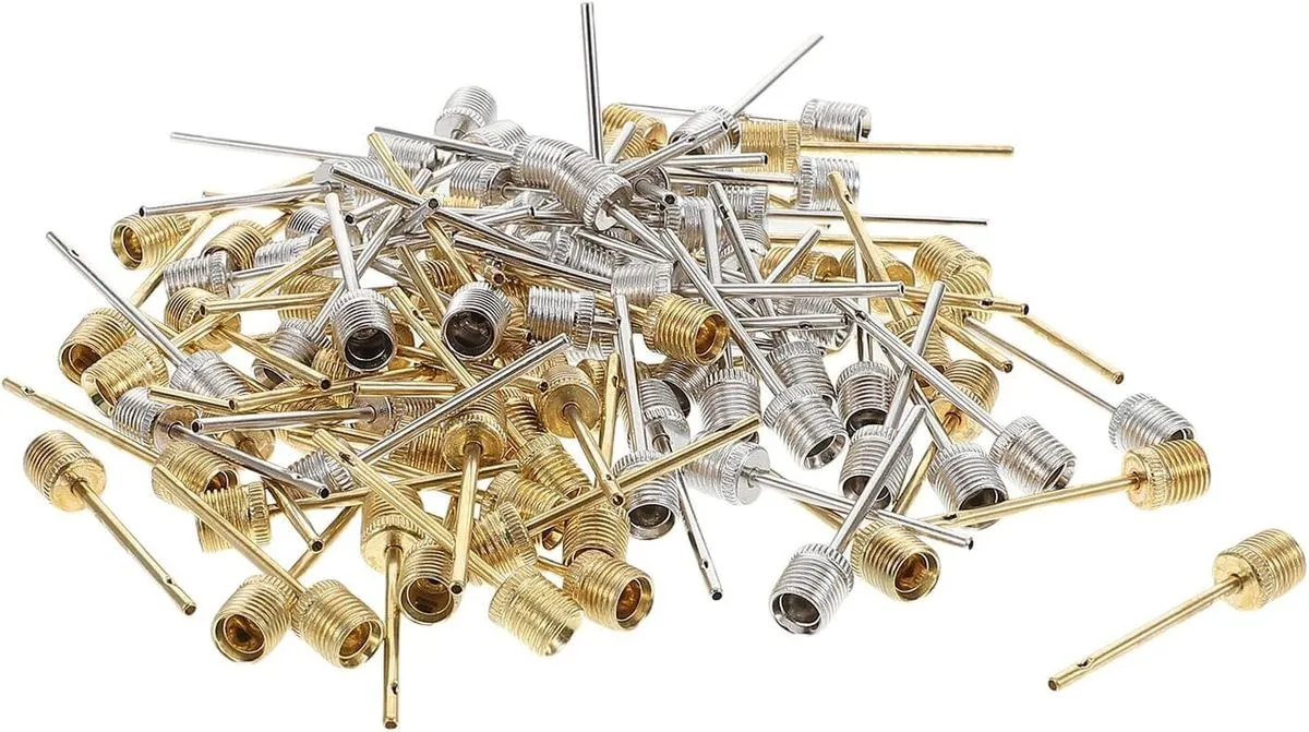 100Pieces Stainless Steel Ball Inflation Needles Basketball Air Pump Pins