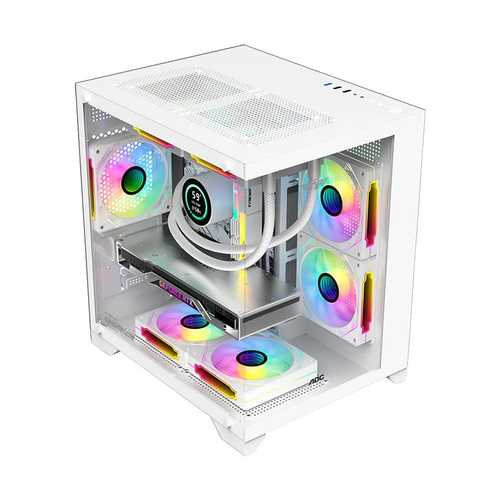 Armaggeddon Aquaron WiBO Micro-ATX Gaming Case - White