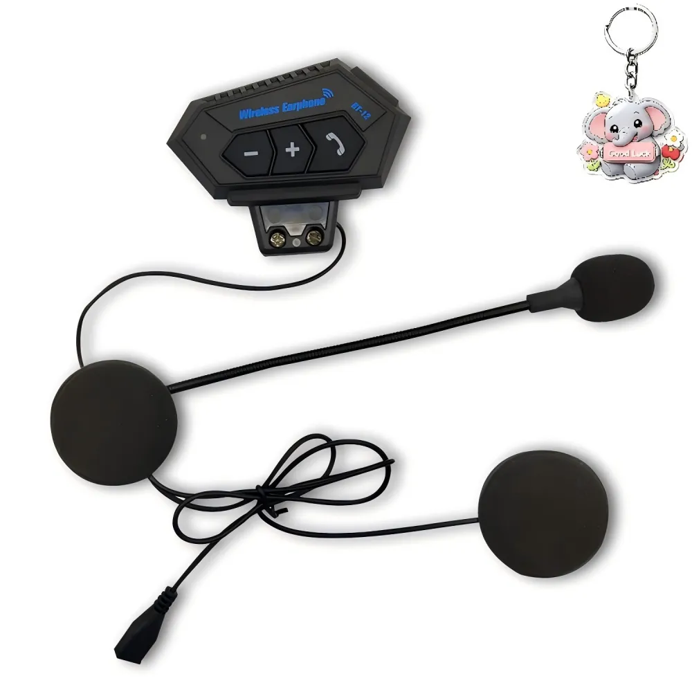 Wireless Motorcycle Helmet Compatible Bluetooth Headset (High-End Version)