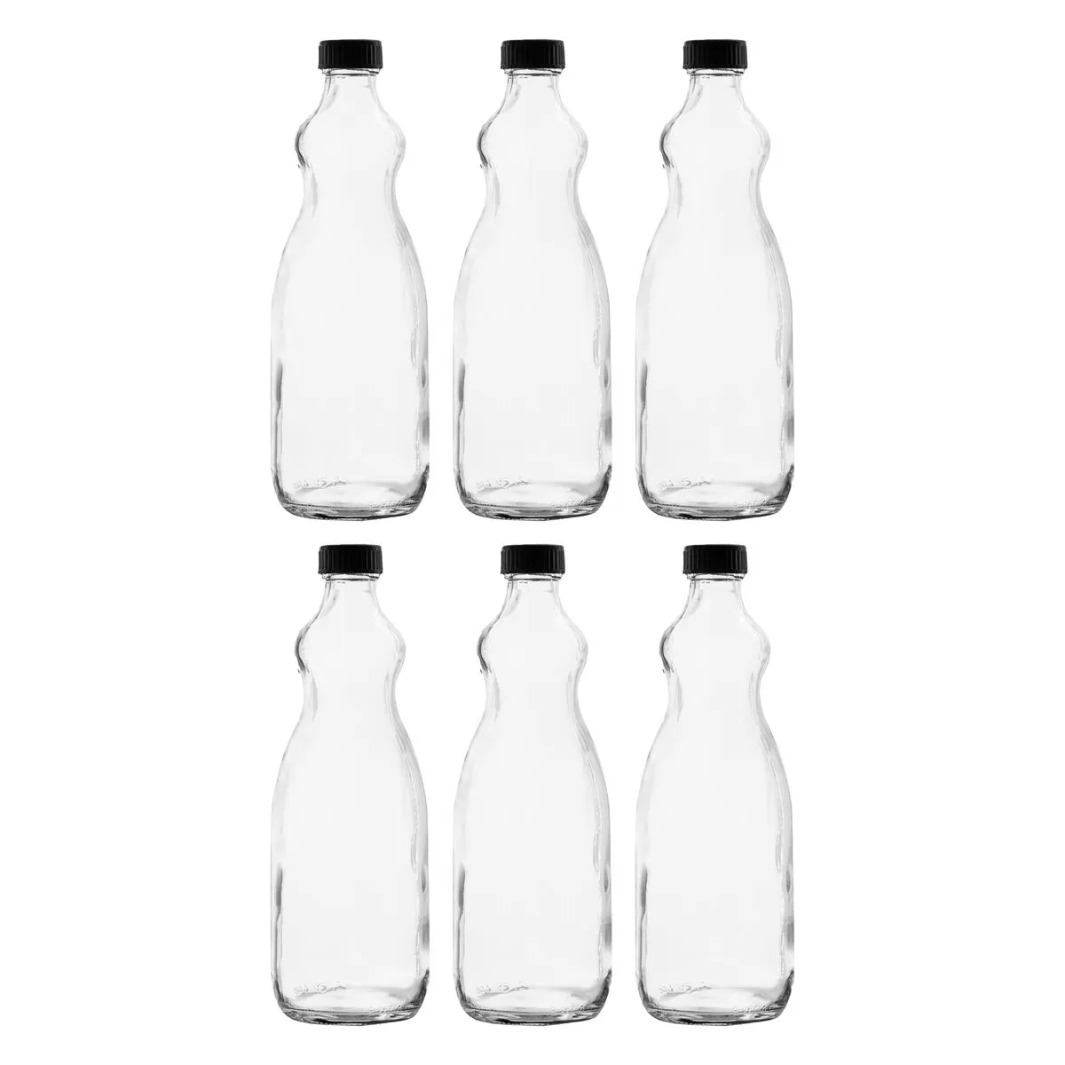 Consol Utility Bottle with Black Lid 6 Pack, 750ml