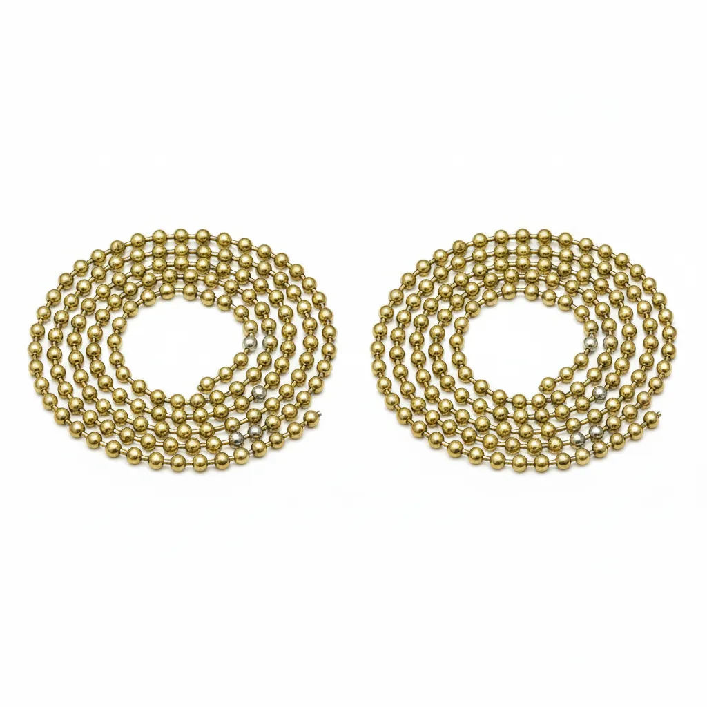 Krafft Brass Ball Chain 3.2mm x 10m - 2 Pack