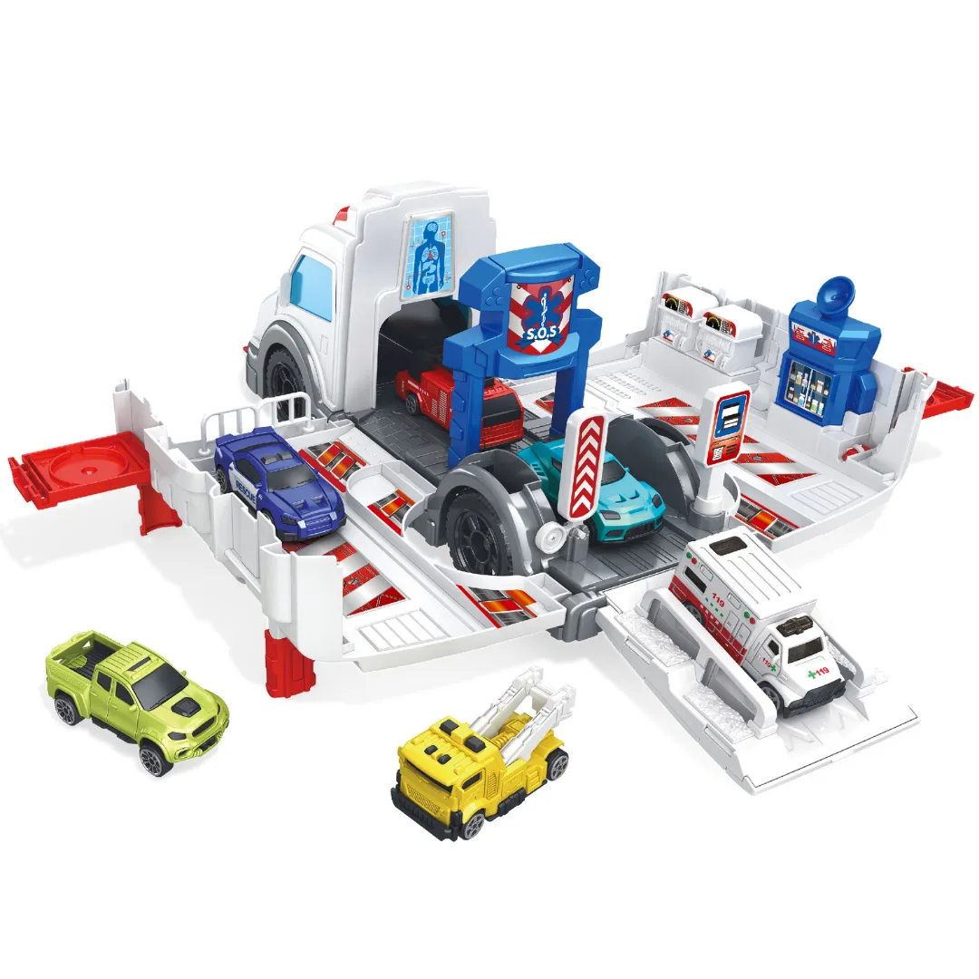 Toy Ambulance Car Play Set 7 Vehicles for Boys 3-7 Years