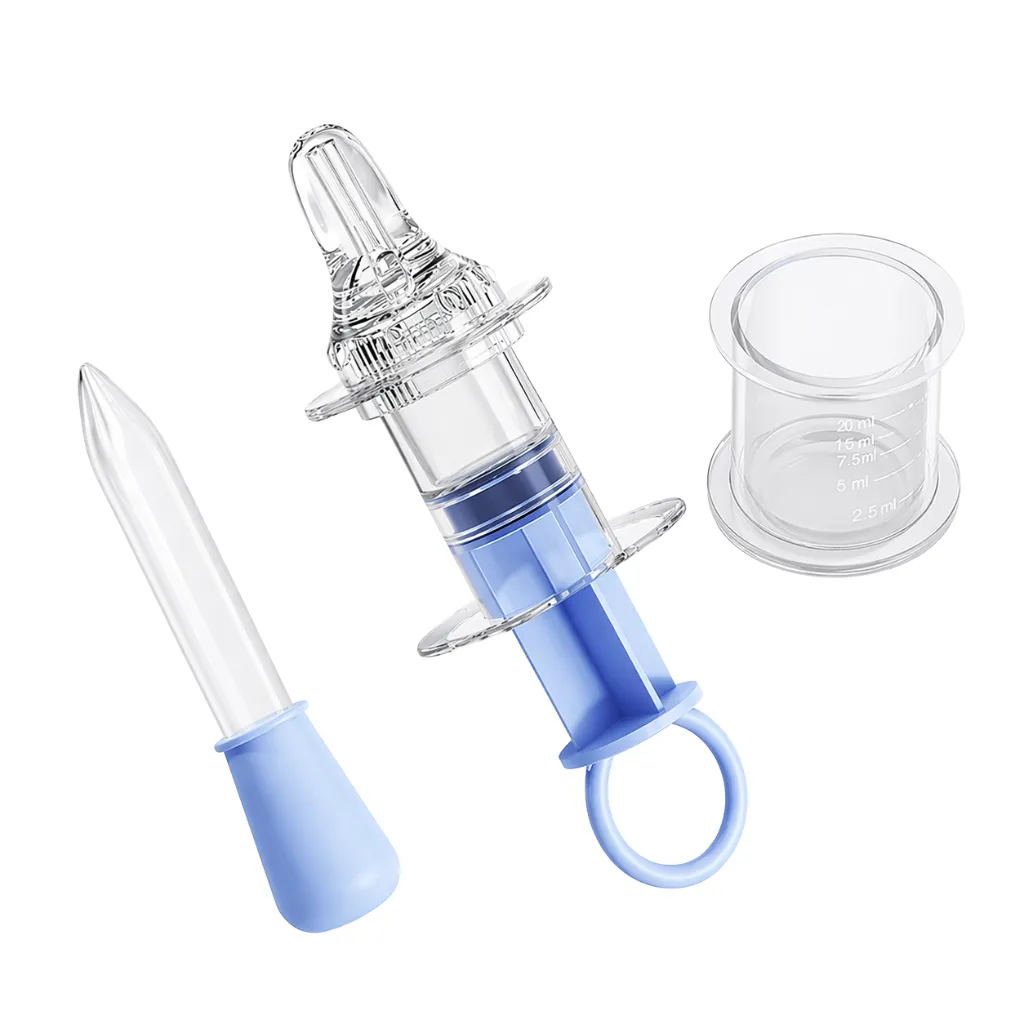 3 Piece - Infant Medicine Feeder & Dropper Set - Blue
