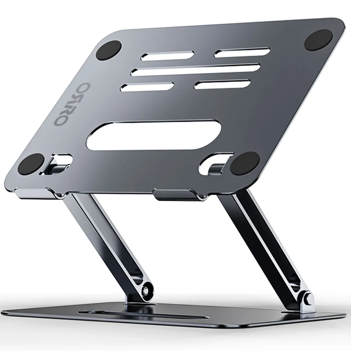 ORRO Pro Laptop Stand - Aluminium Adjustable Height Angle Docking Station - Space Grey