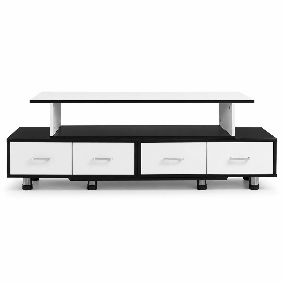 Extendable TV Stand Modern TV Console Entertainment Center with 4 Drawers