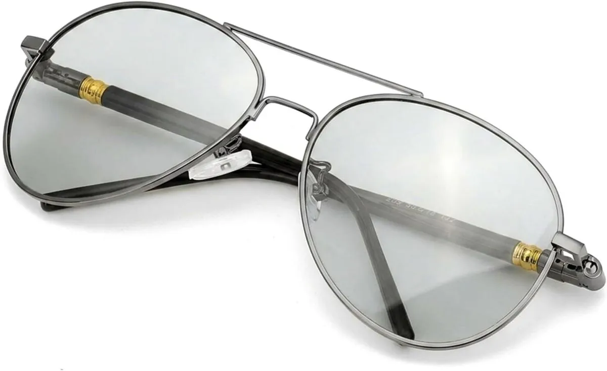 Men's Photochromic Polarised Pilot Sunglasses