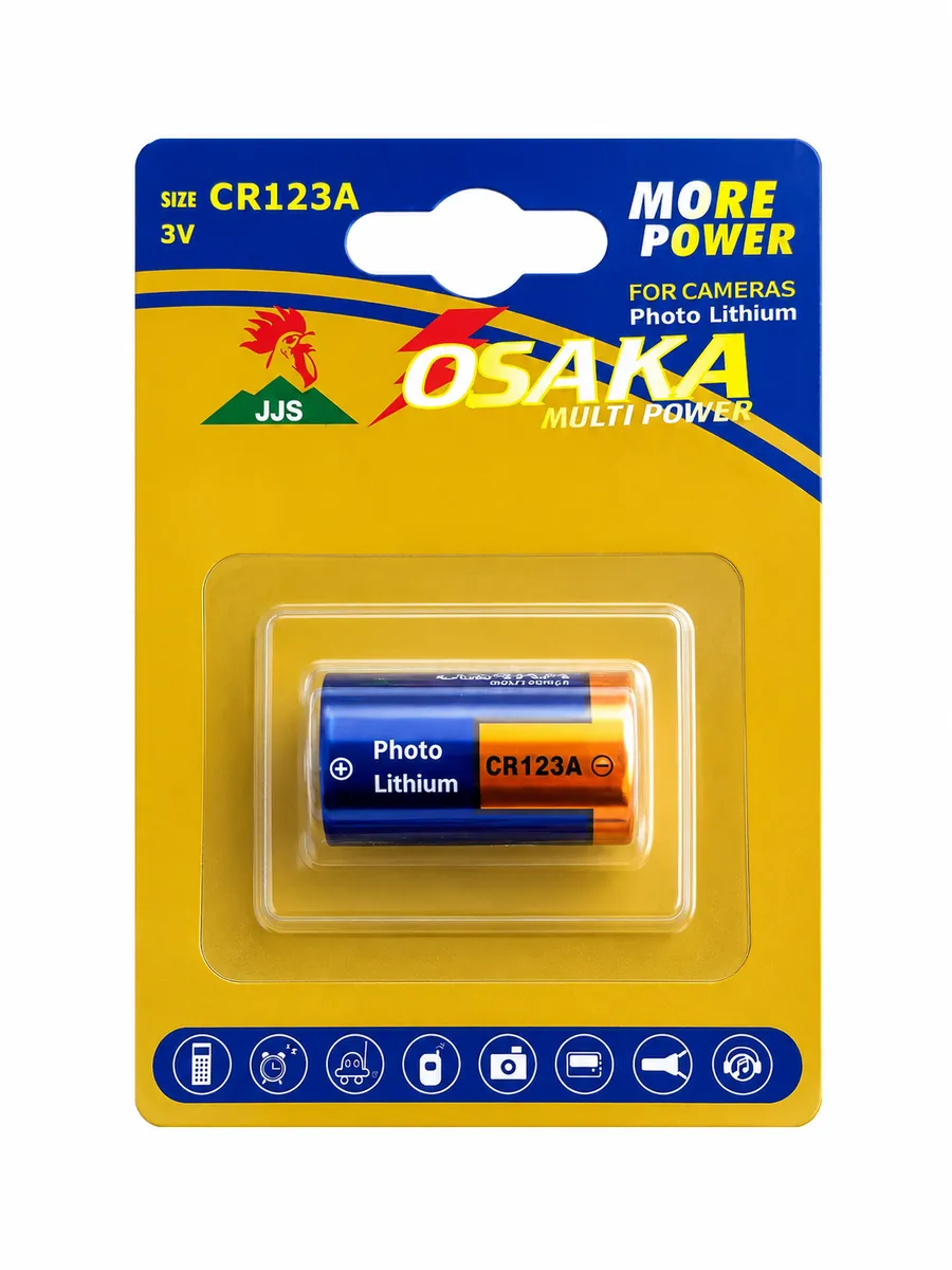 OSAKA CR123A 3V Photo Lithium Battery - Long Lasting Power