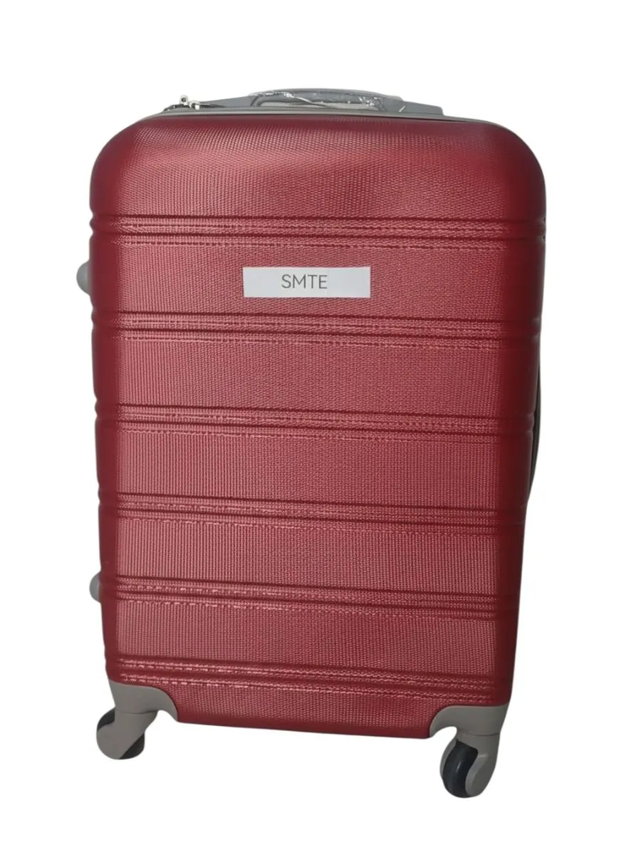 SMTE 23 Inch Hardshell Suitcase - Lightweight Red Travel Luggage